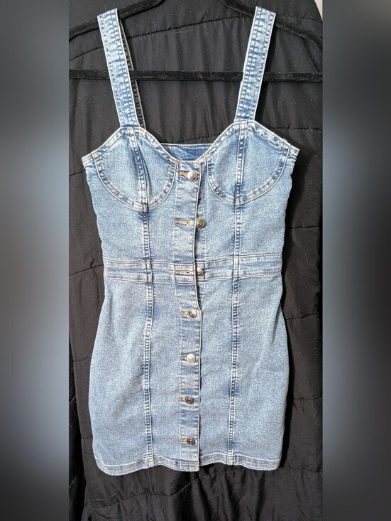 H&M Dresses & Skirts - H&M Light Blue Denim Button-Front Mini Dress